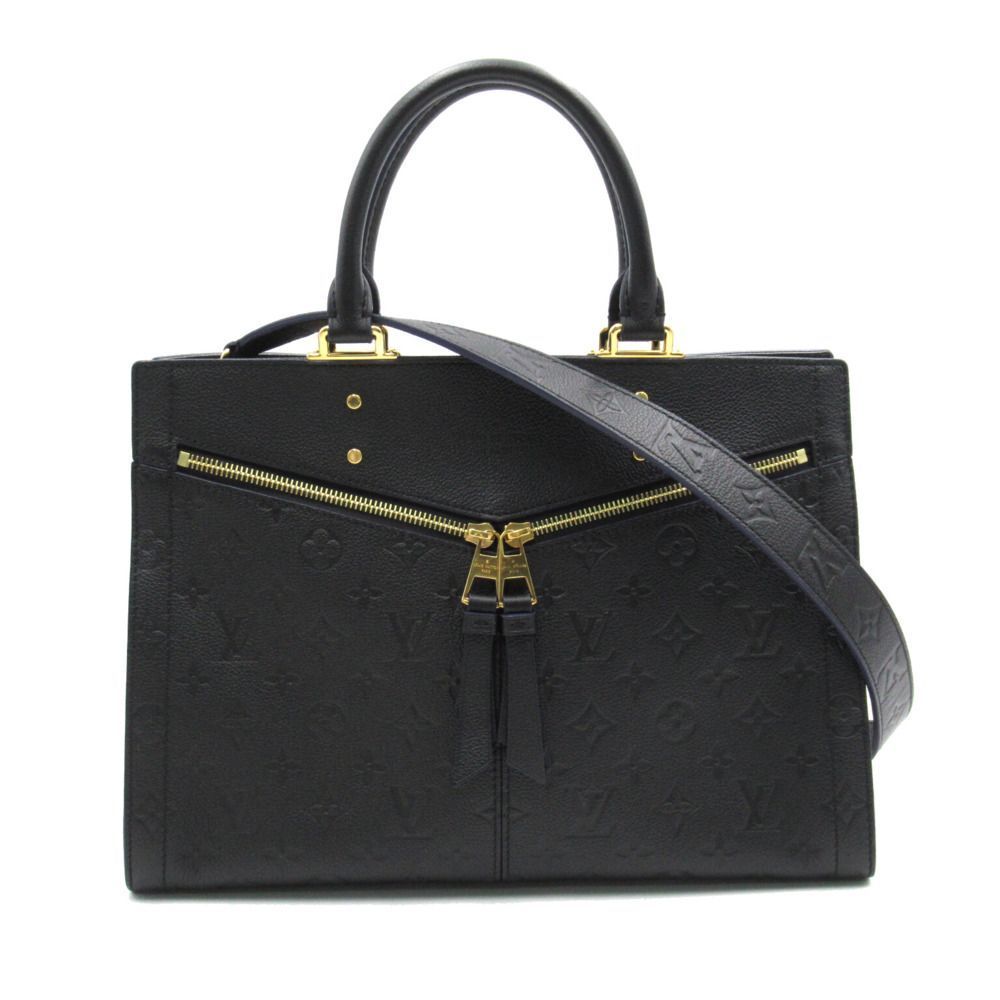 Louis Vuitton 3MM Tote Bag Leather Monogram Implant Black